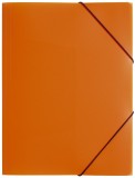 Pagna® Gummizugmappe Lucy Colours - A4, PP, orange  transluzent 3 Einschlagklappen Dreiflügelmappe