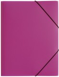 Pagna® Gummizugmappe Lucy Colours - A4, PP, pink  transluzent 3 Einschlagklappen Dreiflügelmappe