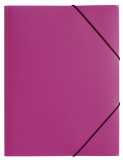 Pagna® Gummizugmappe Lucy Colours - A3, PP, pink  transluzent 3 Einschlagklappen Dreiflügelmappe