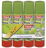 tesa® Alleskleber Stick ecoLogo Klebestift, ohne Lösungsmittel, 4x20g, 1 Stick gratis Klebestift