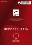 DFW Doppelkarte Meisterbütten - A6 quer, 25 Stück Doppelkarte Meisterbütten A6 quer doppelt weiß