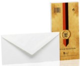 Rössler Papier Briefhülle Dürener Tradition - DL, 25 Stück, weiß, satiniert DIN lang weiß
