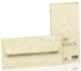 Rössler Papier Briefhülle Inspiration - DL, 20 Stück, chamois marmora Briefumschlag ohne Fenster