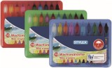 STYLEX® Wachsmalstiftetui - 10 Farben, wasserfest, Box sortiert Farbwahl der Box nicht möglich.