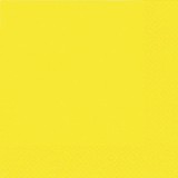 Atelier Serviette Zelltuch - 25 x 25 cm, uni gelb Servietten gelb 25 x 25 cm 3-lagig Zelltuch