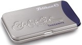 Pelikan® Tintenpatrone Edelstein Ink Collection GTP - 6 Patronen im Metalletui, Tanzanite (blau-schwarz)