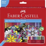FABER-CASTELL Farbstifte CASTLE - 60 Farben sortiert, Promo Kartonetui Farbstiftetui OH 3,3 mm