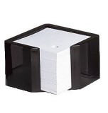arlac® Zettelbox - schwarz, gefüllt 600 Blatt 10 x 10 cm Zettelbox schwarz 125 mm 80 mm 125 mm