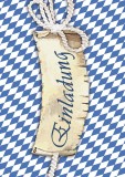 Einladungskarte bayrische Raute - Pack mit 5 Stück, inkl. Umschlag Einladung neutral 5 Stück