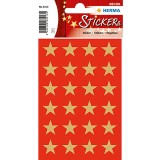 Herma 3413 Sticker DECOR Sterne 5-zackig, gold Ø 15 mm Weihnachtsetiketten Sterne gold 13 mm