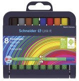 Schneider Faserschreiber Link-It, 8 Farben im Etui Faserschreiber 8 Farben ca. 1,0 mm 8 Stifte
