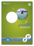 Staufen® green Heft LIN37 - A4, 16 Blatt, 80 g/qm, 9 mm liniert mit Randlinien, gelocht, perforiert