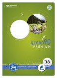 Staufen® green Heft - LIN38, A4, 16 Blatt, 80 g/qm, 5 mm kariert mit Randlinien, gelocht, perforiert