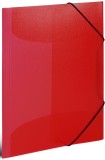 Herma 19516 Gummizugmappe - A3, PP transluzent, rot Mindestabnahmemenge - 3 Stück. Sammelmappe rot