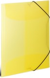 Herma 19514 Gummizugmappe - A3, PP transluzent, gelb Mindestabnahmemenge - 3 Stück. Sammelmappe A3