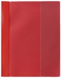 Herlitz Sichthefter - A4 überbreit, transparenten Deckel, rot Sichttasche und Einstecktasche rot