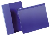 Durable Kennzeichnungstasche mit Falz - A5 quer, dunkelblau, 50 Stück Kennzeichnungstasche oben
