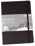 DONAU Notizbuch - A5, liniert, 192 Seiten, schwarz mit Lesezeichen Notizbuch A5 linert 80 g/qm