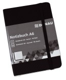 DONAU Notizbuch - A6, kariert, 192 Seiten, schwarz mit Lesezeichen Notizbuch A6 kariert 80 g/qm