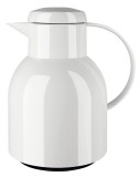 emsa Samba Isolierkanne - 1,0 Liter, weiß hochglanz komfortable Einhandbedienung Thermoskanne weiß