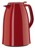 emsa Mambo Isolierkanne - 1,0 Liter, rot hochglanz komfortable Einhandbedienung Thermoskanne 1 Liter