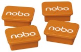 nobo® Magnet - eckig, 18 x 22 mm, orange, 4 Stück Magnet orange 18 x 22 mm 4 Stück