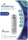 MediaRange USB Stick 3.1 Kombo-Speicherstick, mit USB Type-C Stecker - 16 GM USB Stick 16 GB