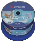 Verbatim CD-R AZO Wide Inkjet Printable - no ID, 50 Pack Spindle CD-R 700MB/80Min 52-fach Spindel