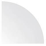 Hammerbacher Verkettungswinkel Viertelkreis für C-Fuß-Schreibtisch - 80 x 80 cm, Weiß Weiß