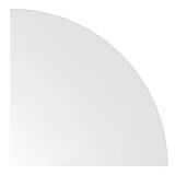 Hammerbacher Verkettungswinkel Viertelkreis für 4-Fuß-Schreibtisch - 80 x 80 cm, Weiß Weiß