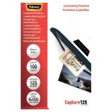 Fellowes® Laminierfolie Capture - 95 x 65 mm, glänzend, 125 mym, 100 Stück Laminierfolie