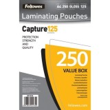 Fellowes® Laminierfolie Value Pack Capture - A4, glänzend, 125 mym, 250 Stück Laminierfolie A4