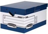 Fellowes® Bankers Box® System ERGO-Stor Klappdeckelbox Maxi Archivbox blau/weiß 5 Stück