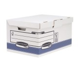Fellowes® Bankers Box® System Klappdeckelbox Maxi Archivbox blau/weiß 560 x 293 x 390mm 5 Stück