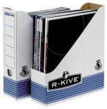 Fellowes® Bankers Box® System Magazinarchiv Archivbox blau/weiß für Papierformat A4