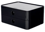 HAN SMART-BOX ALLISON Schubladenbox - stapelbar, 2 Laden, jet black/jet black Schubladenbox A5 2