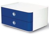 HAN SMART-BOX ALLISON Schubladenbox - stapelbar, 2 Laden, snow white/royal blue Schubladenbox A5 2