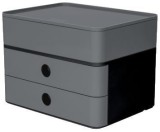 HAN SMART-BOX PLUS ALLISON Schubladenbox mit Utensilienbox - stapelbar, 2 Laden, dark grey/granite grey