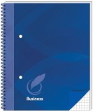 RNK Verlag Spiralnotizbuch Business - A5, Hardcover, 96 Blatt, blau Kladde Business blau A5 kariert