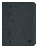 WEDO® Collegemappe - A4, schwarz, 2-Ringe Ø 30 mm Schreibmappe Polyester mit Leinenstruktur 28 cm