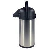 Pump-Thermoskanne - 2,5 Liter, Edelstahl Thermoskanne 2,5 Liter silber/schwarz