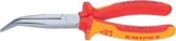 KNIPEX® Flachzange - 20 cm, gewinkelt, rot/gelb Zange flach-rund