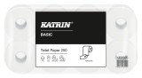KATRIN® Toilettenpapier Basic Toilet - 2-lagig, naturweiß, 8 Rollen à 250 Blatt Toilettenpapier