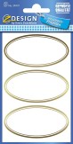 Avery Zweckform® Z-Design 59419, Marmeladen Etiketten, goldener Rahmen, 2 Bogen/6 Etiketten Papier