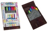ONLINE® Faserschreiber Calli.Brush Pen - 11 Farben im Bambus Etui Kalligrafiestift sortiert 2 mm