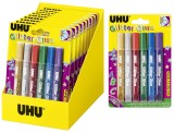 UHU® Young Creativ Glitter Glue ORIGINAL - 6 x 10 ml, 6 Farben sortiert, Infokarte Glitterglue