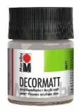 Marabu Decormatt Acryl - Metallic-Silber 782, 50 ml Acrylfarbe Metallic-Silber 50 ml