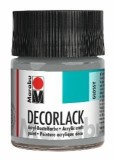 Marabu Decorlack Acryl - Metallic-Silber 782, 50 ml Decorlack Metallic-Silber 50 ml