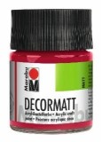 Marabu Decormatt Acryl - Karminrot 032, 50 ml Acrylfarbe karminrot Acrylfarbe auf Wasserbasis 50 ml