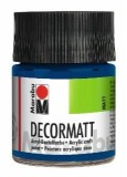 Marabu Decormatt Acryl - Dunkelblau 053, 50 ml Acrylfarbe dunkelblau Acrylfarbe auf Wasserbasis